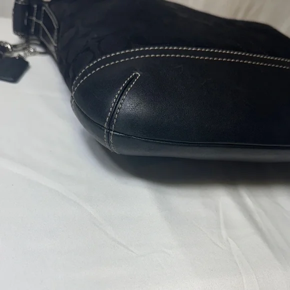 Coach Signature Jacquard Black Crossbody Bag Style 9362 - Picture 3 of 14